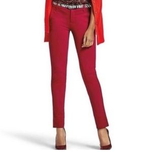 Cabi Red Ava Trousers Pants Skinny Straight Tailored Ankle 3201 Sz 8
